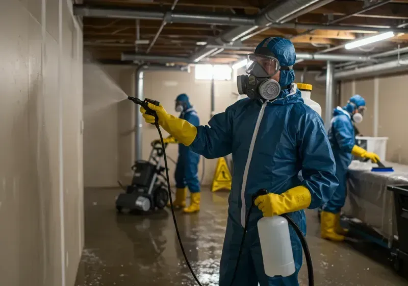 Basement Sanitization and Antimicrobial Treatment process in Hamilton, MT